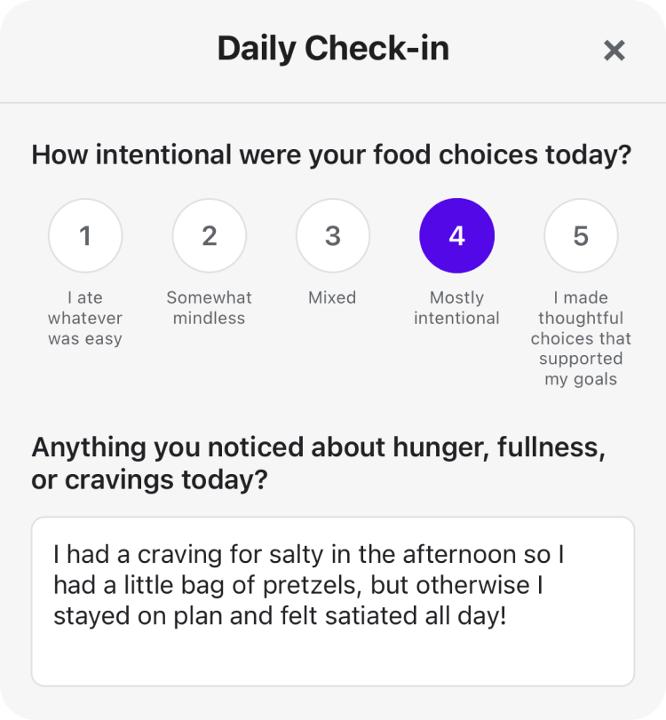 Daily check-in